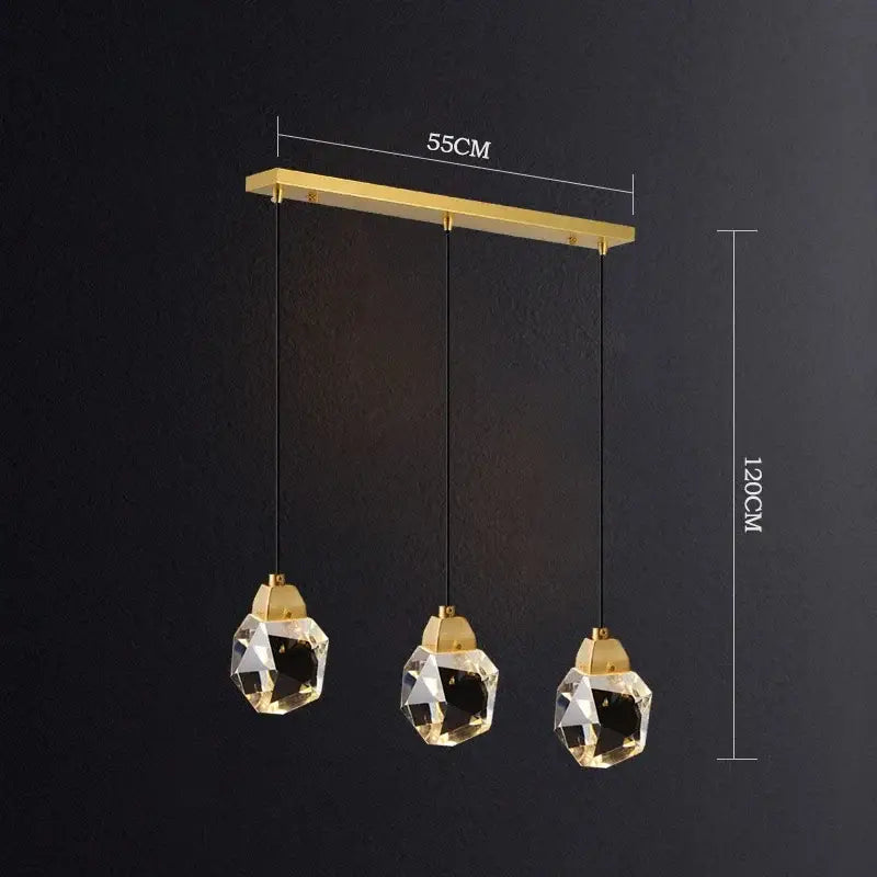 Gold Crystal 60-Light Staircase Chandelier