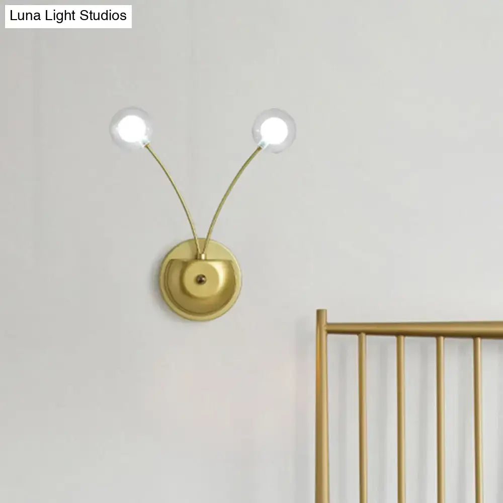 Gold Double Arm Wall Lamp