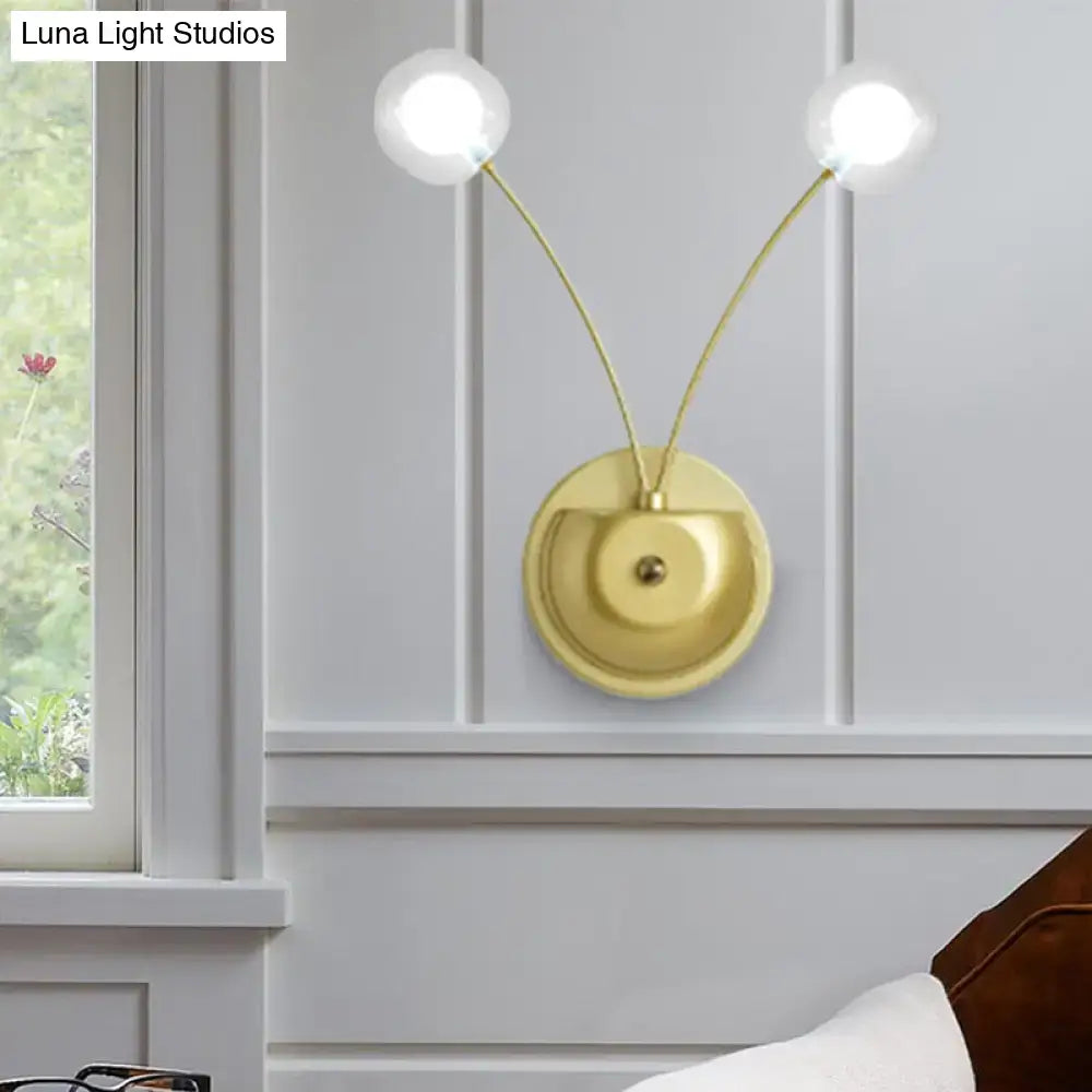 Gold Double Arm Wall Lamp
