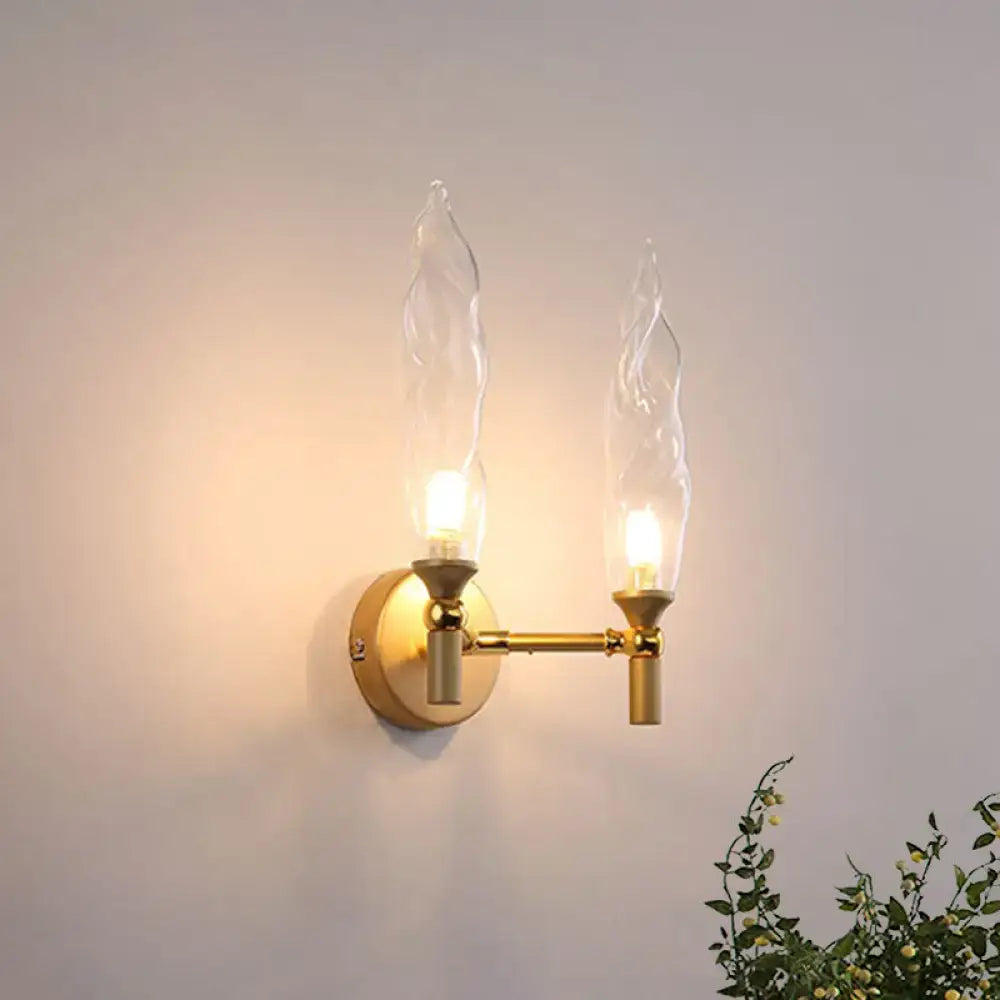 Gold Double Arm Wall Sconce