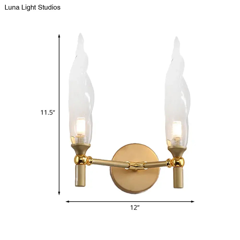 Gold Double Arm Wall Sconce