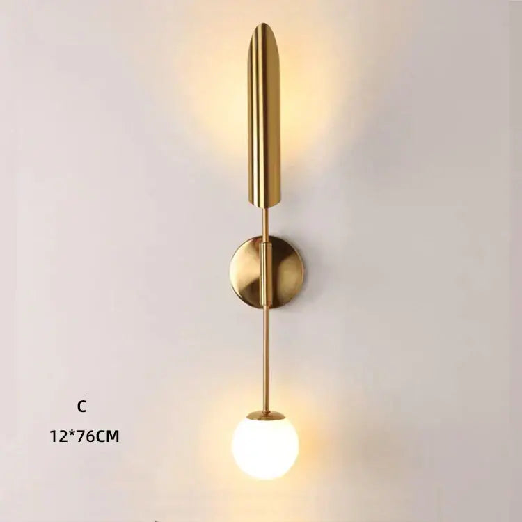 Gold Double Glass Sconce