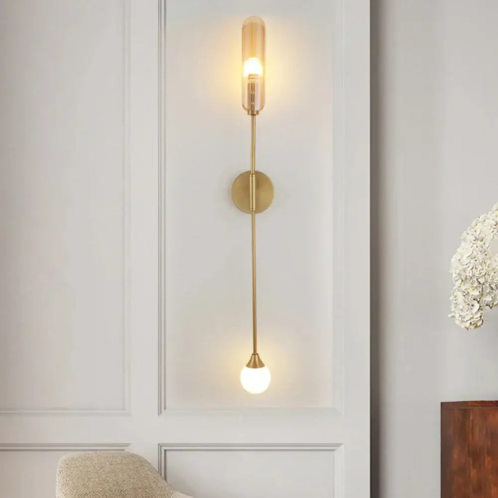 Gold Double Glass Sconce