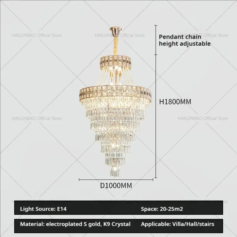 Gold Villa Crystal Chandelier