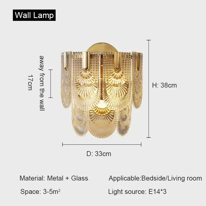 Gold Crystal Ceiling Fan Glass Tier Design