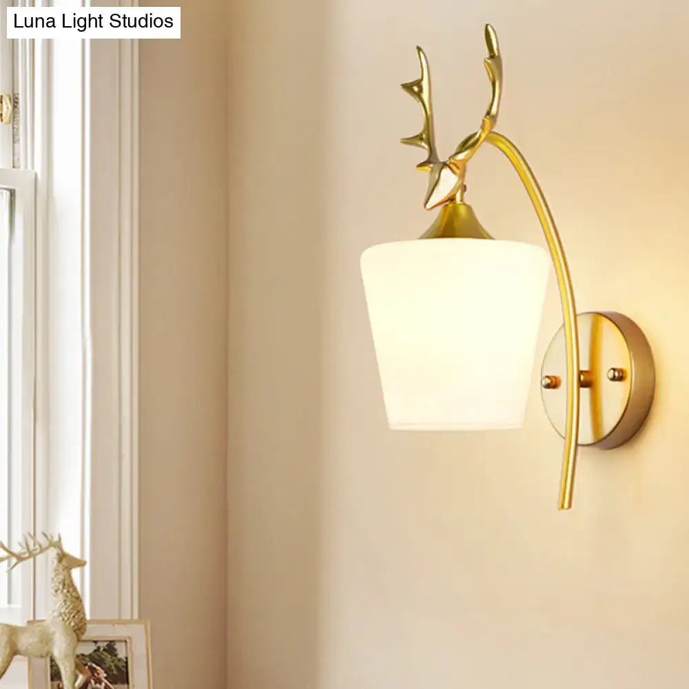 Gold Elk Wall Sconce