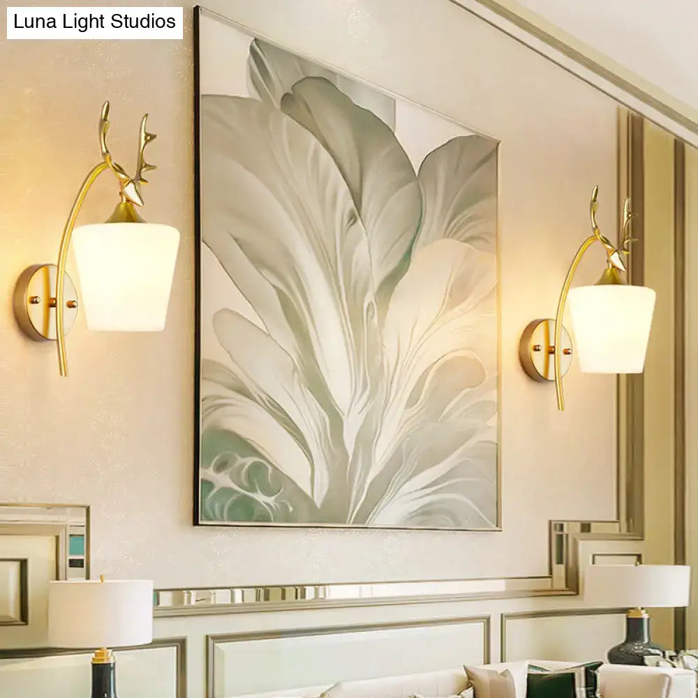Gold Elk Wall Sconce