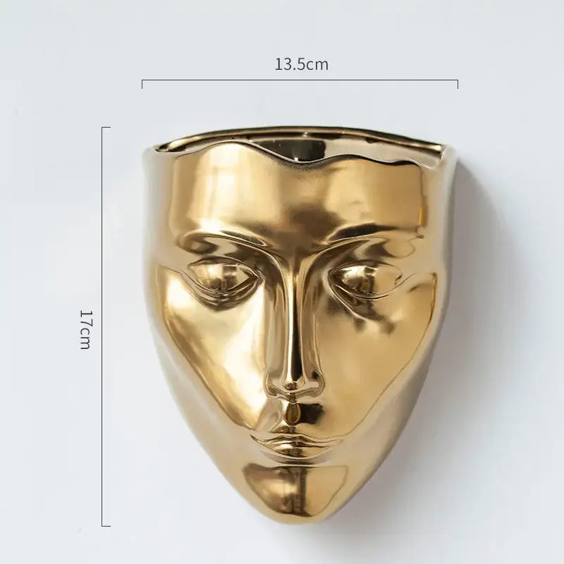 Gold Ceramic Wall Vase