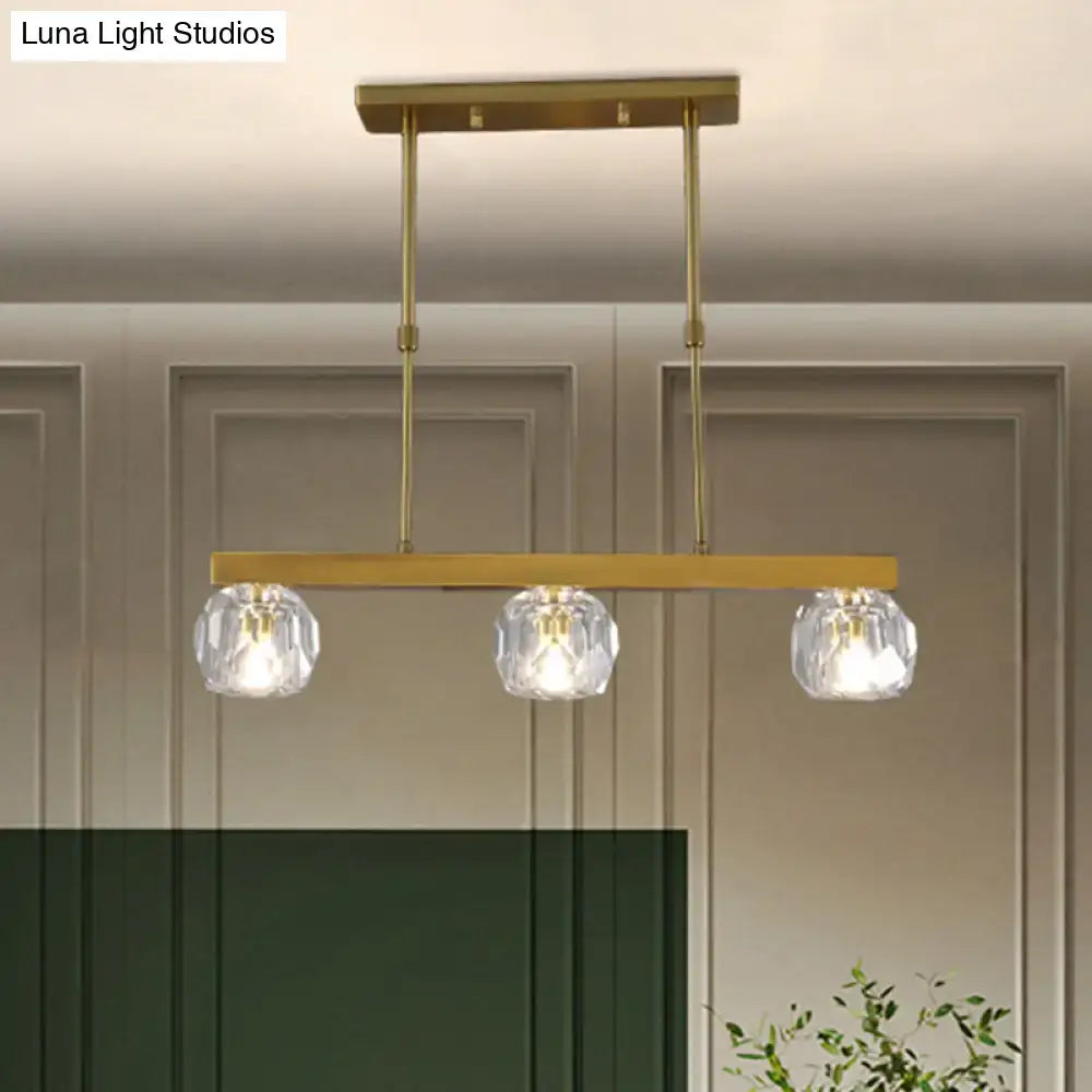 Gold Crystal Island Pendant Light