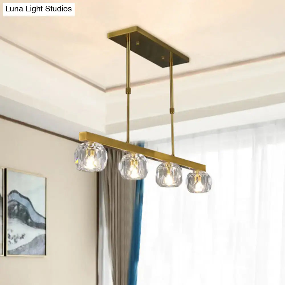 Gold Crystal Island Pendant Light