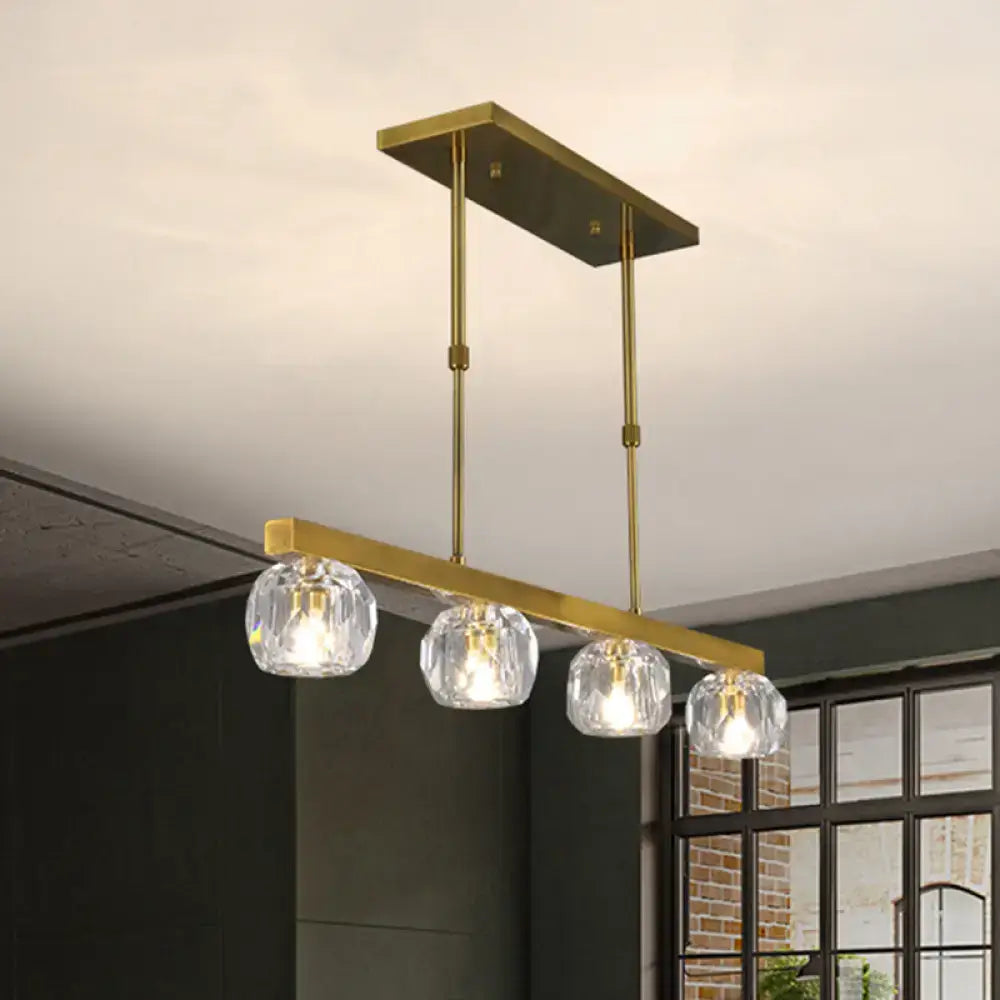 Gold Crystal Island Pendant Light