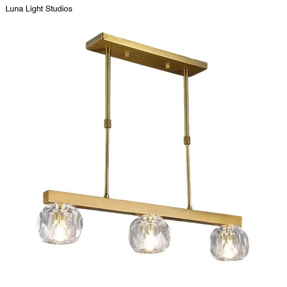 Gold Crystal Island Pendant Light