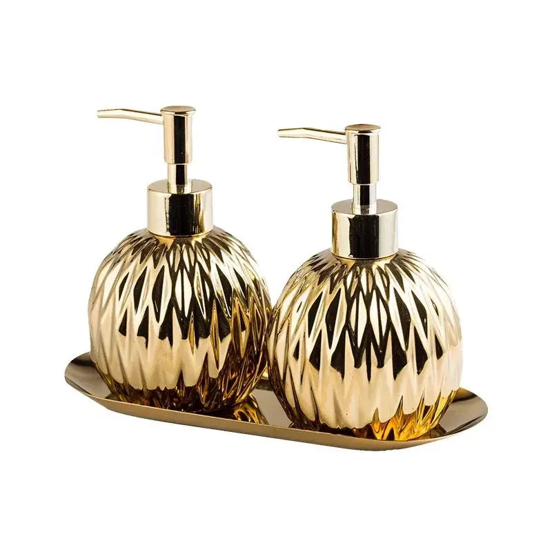 Gold Glass Soap Dispenser
