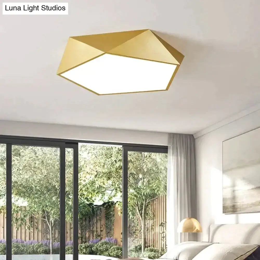 Gold Surface Ceiling Lamp