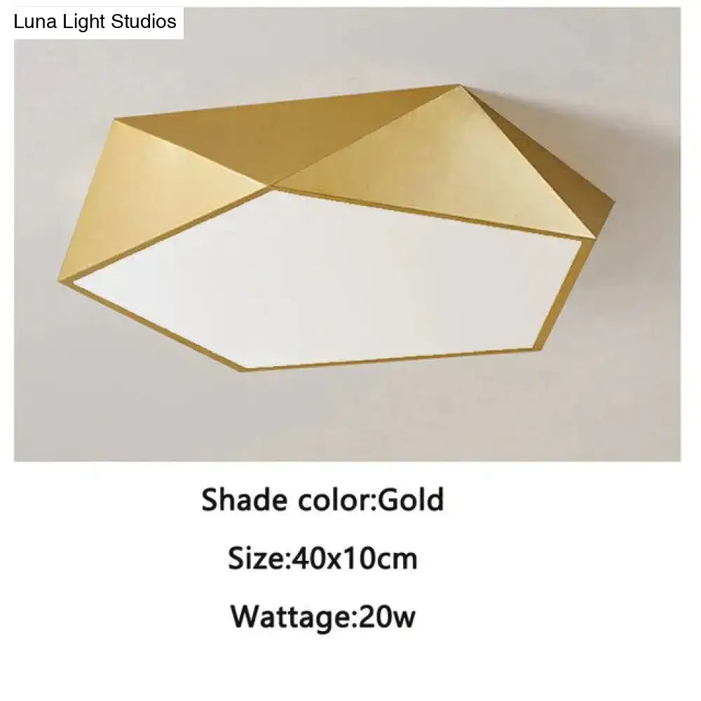 Gold Surface Ceiling Lamp