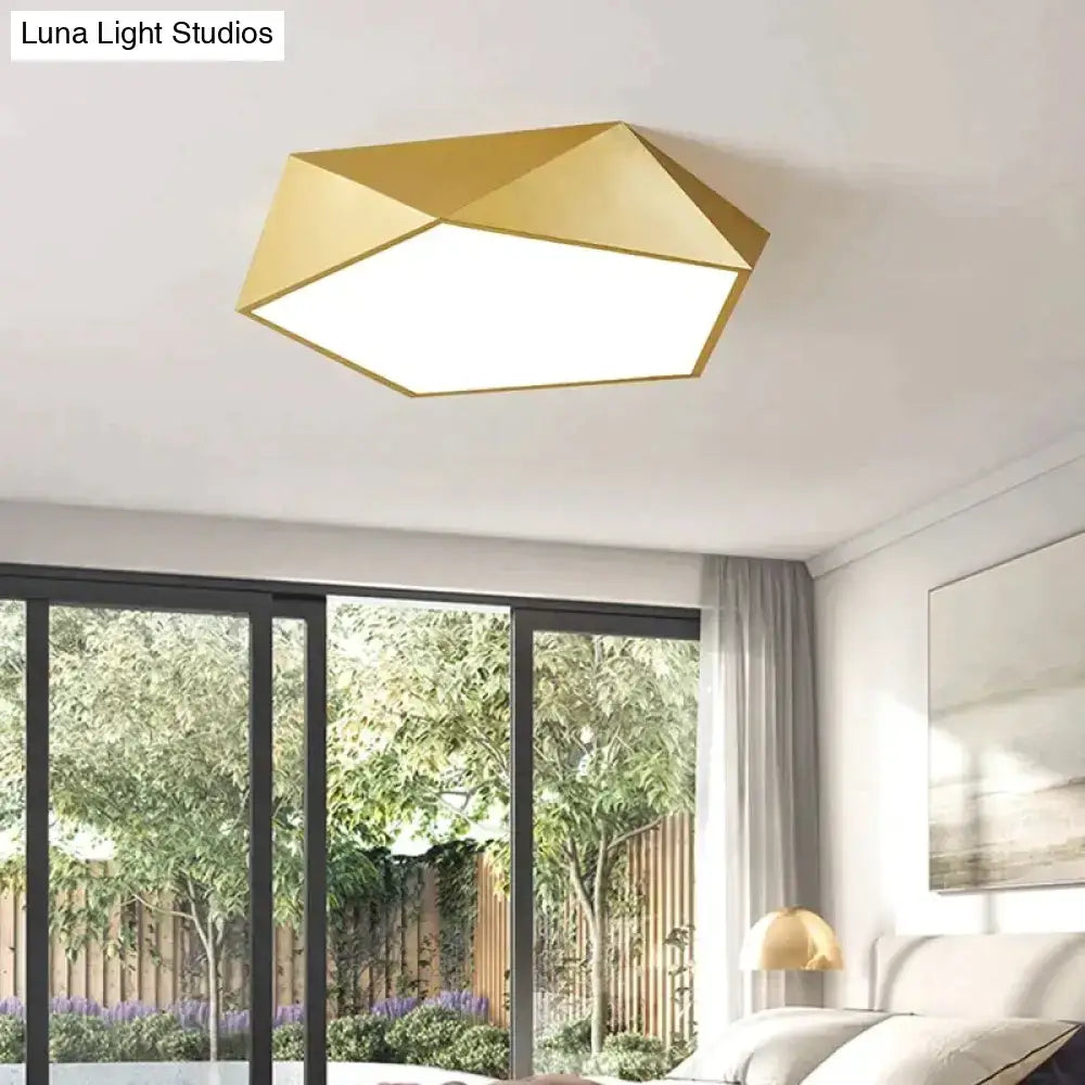Gold Surface Ceiling Lamp