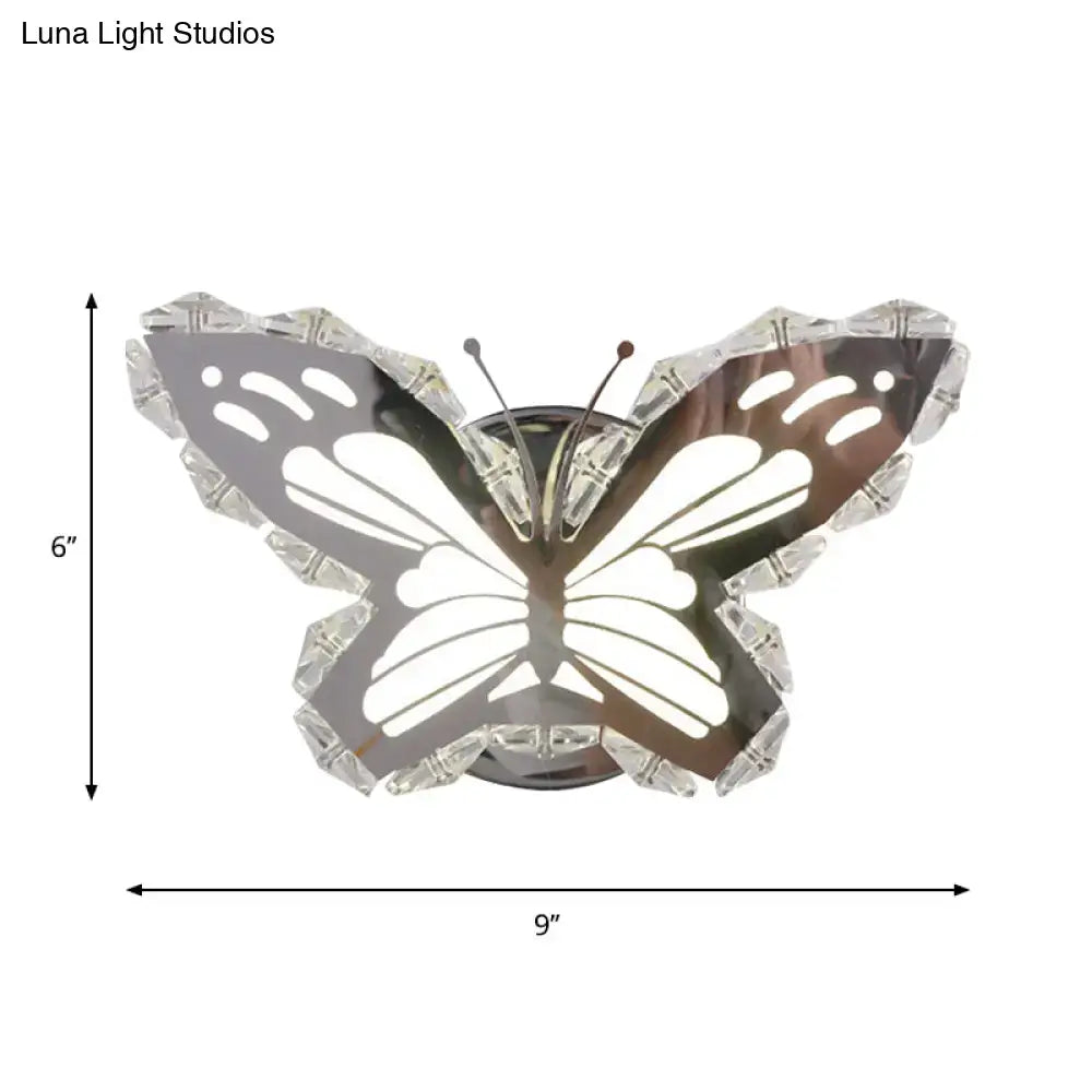 Gold Crystal Fish Sconce