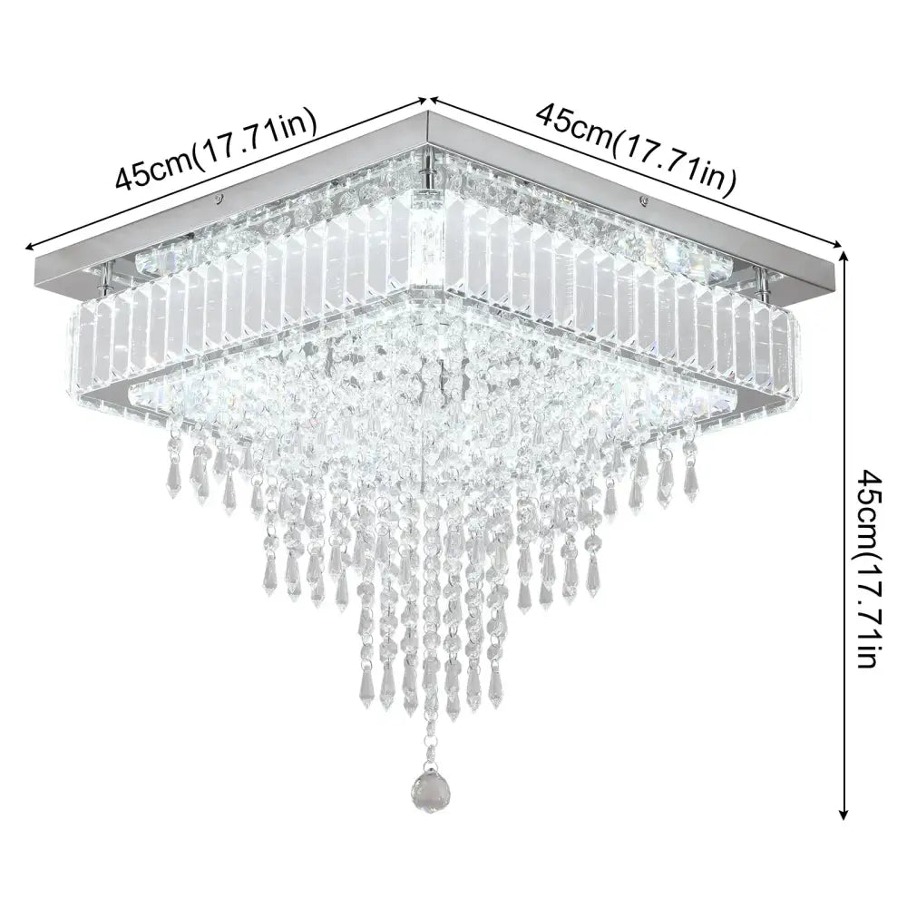 Gold Crystal Ring Remote Chandelier