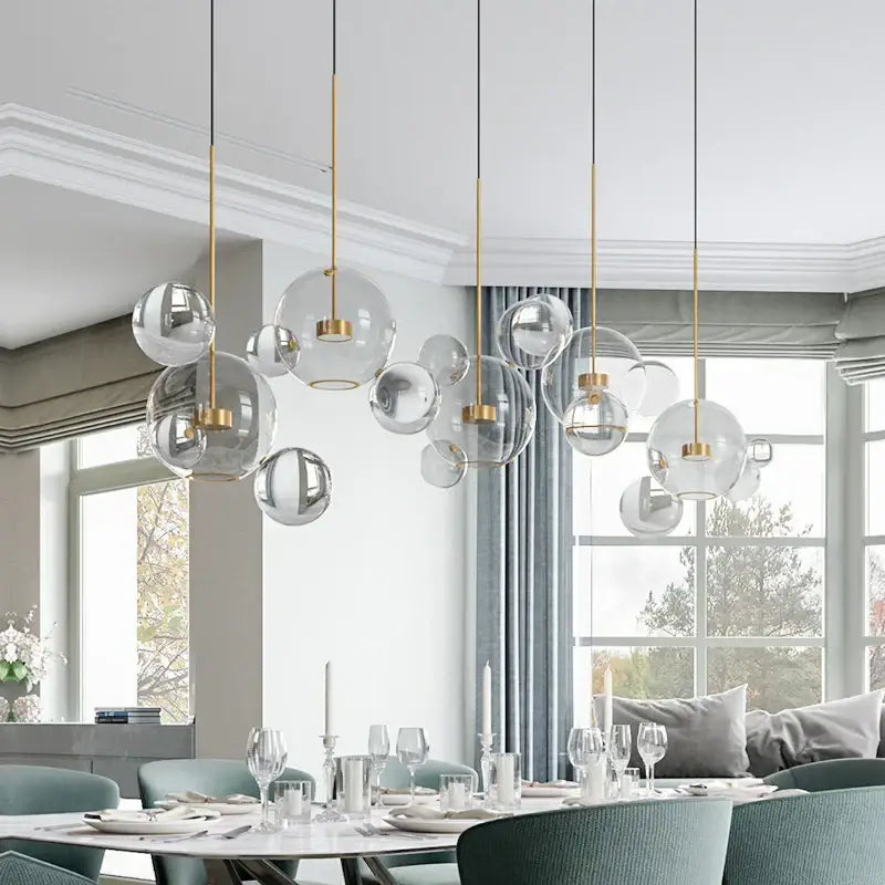 Gold Frosted Glass 7-Light Disc Pendant