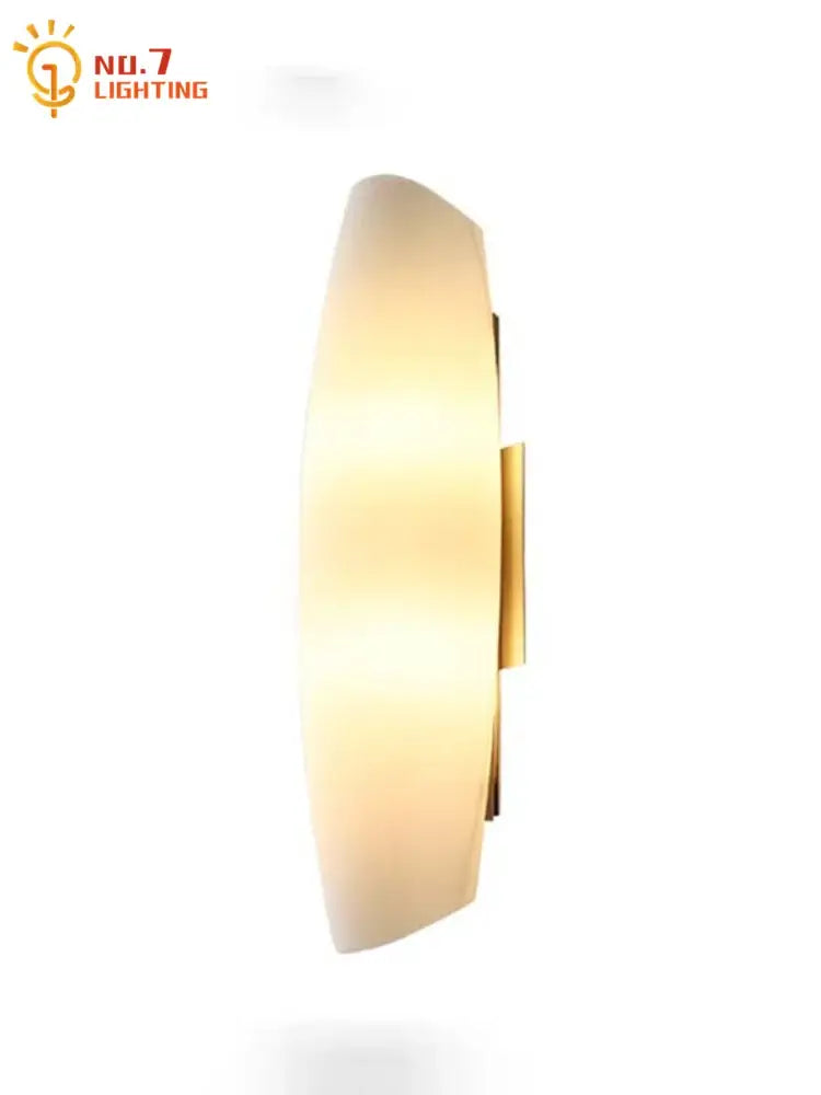 Gold Frosted Glass Wall Lamp in Large or Small