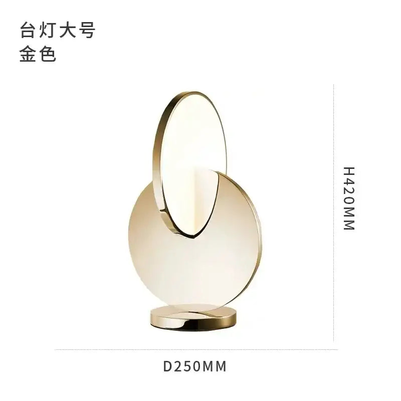 Gold Circle Pendant Light 3-Head Overlapping Discs