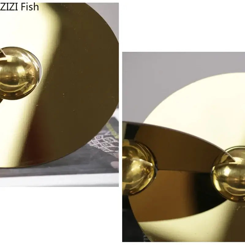 Gold Circle Metal Sculpture