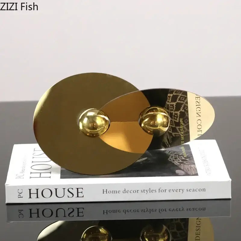 Gold Circle Metal Sculpture