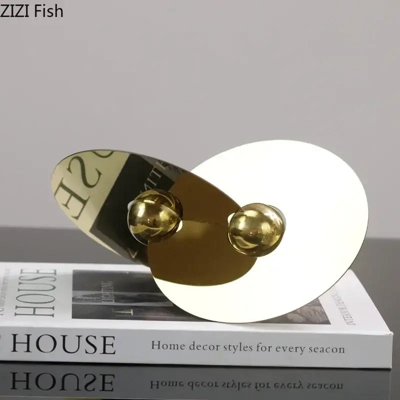 Gold Circle Metal Sculpture