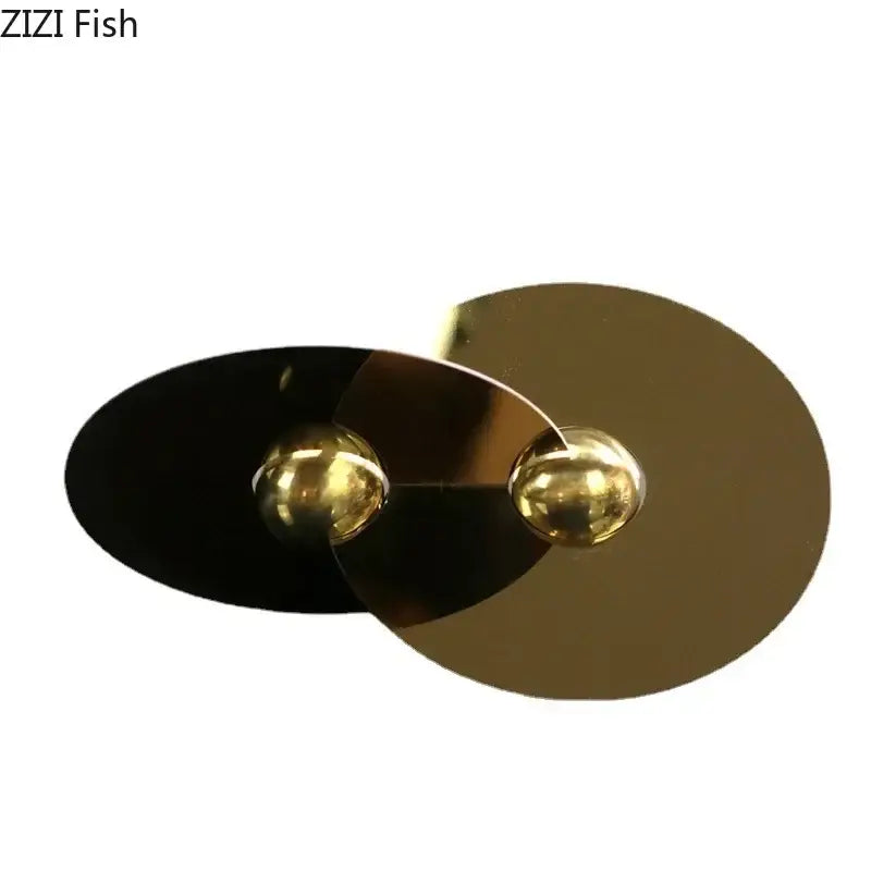 Gold Circle Metal Sculpture