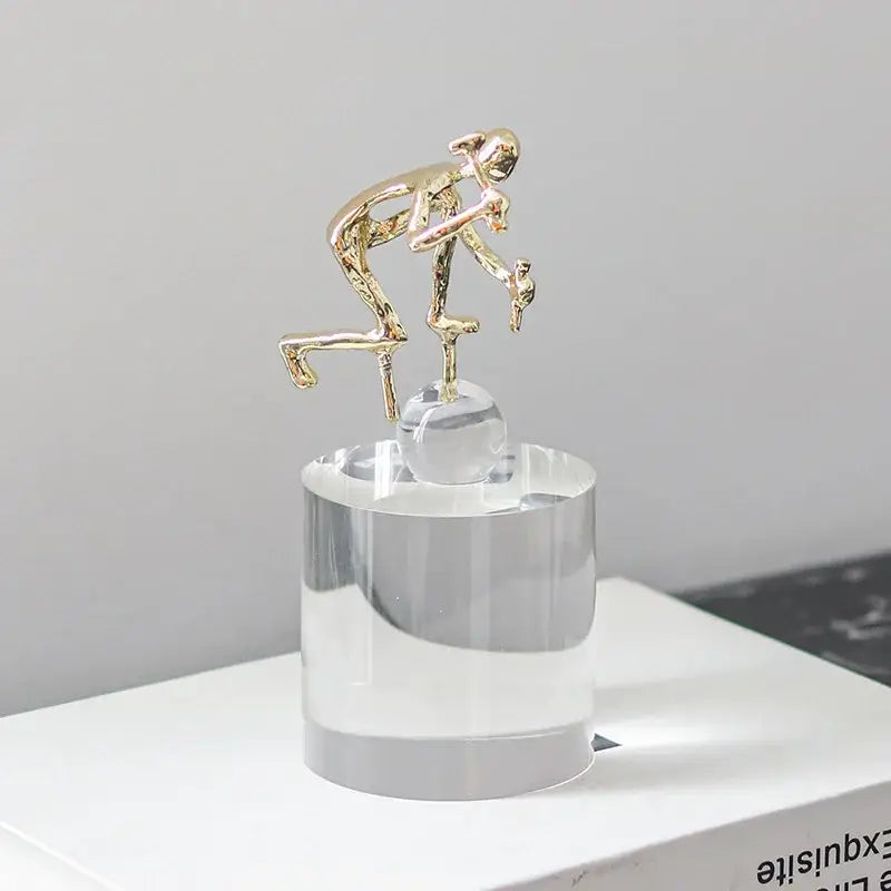 Gold Crystal Worker Sculpture