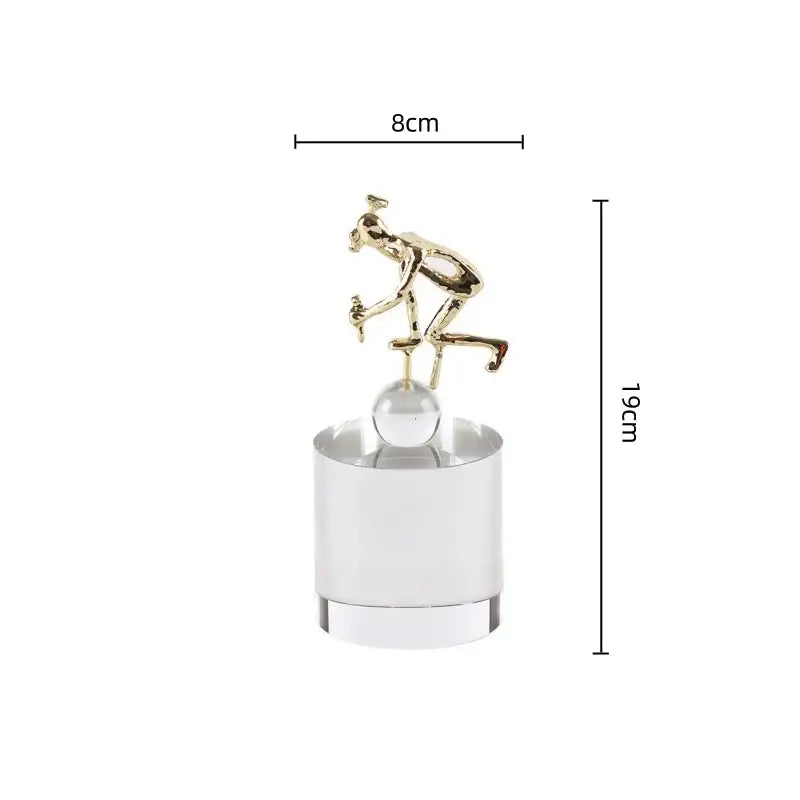 Gold Crystal Worker Sculpture