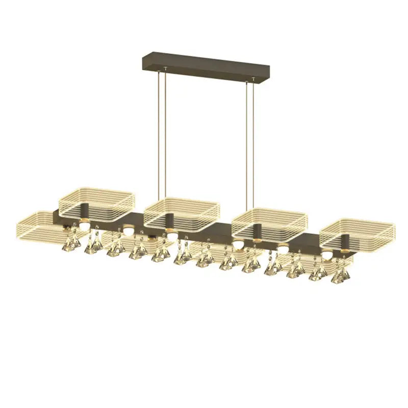 Black Crystal Cube Chandelier