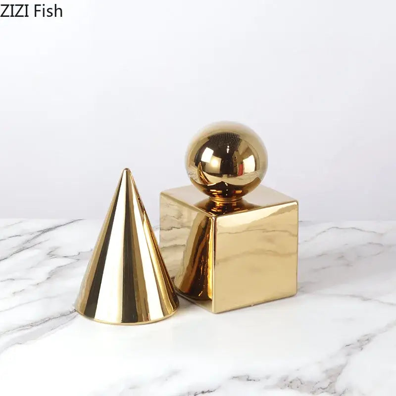 Gold Round Ceramic Sculpture