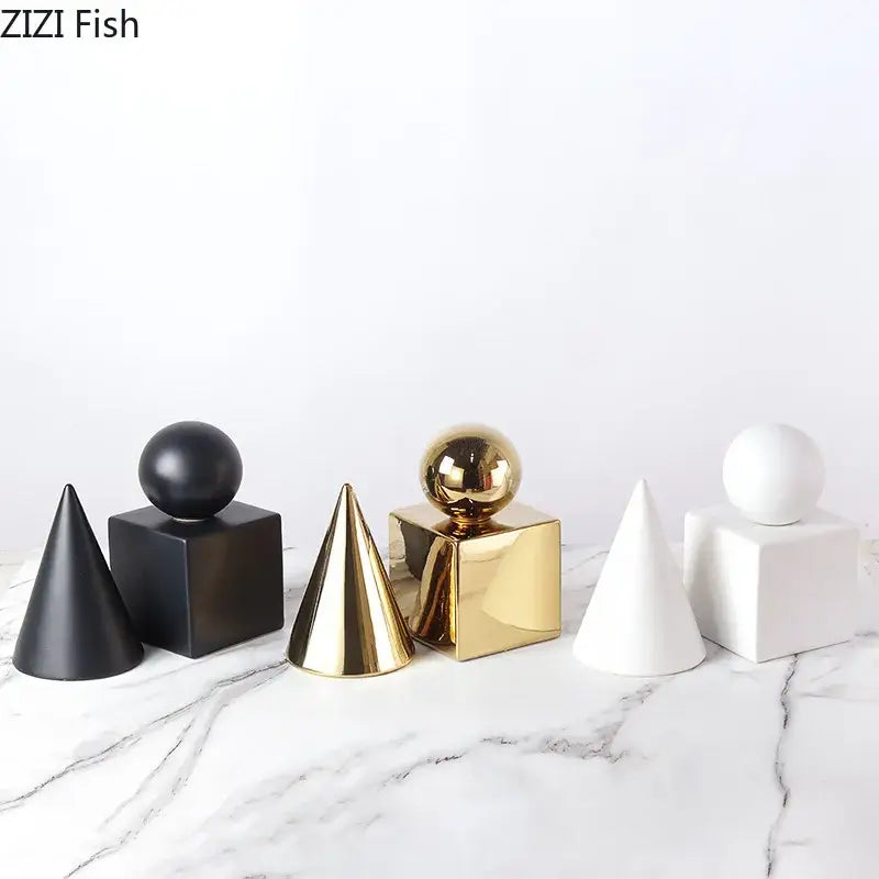 Gold Round Ceramic Sculpture