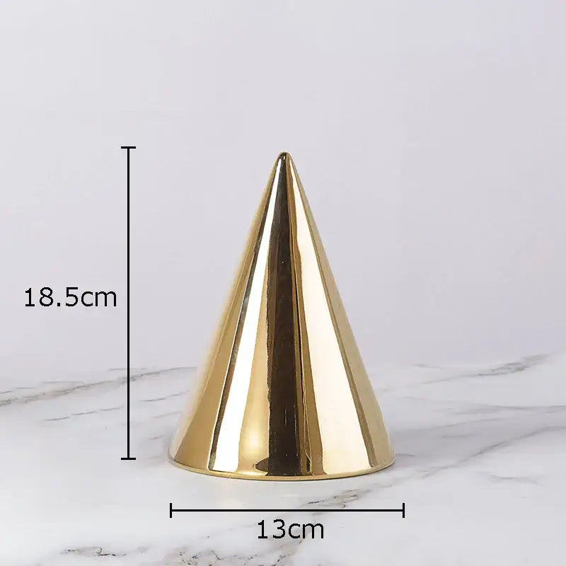 Gold Round Ceramic Sculpture