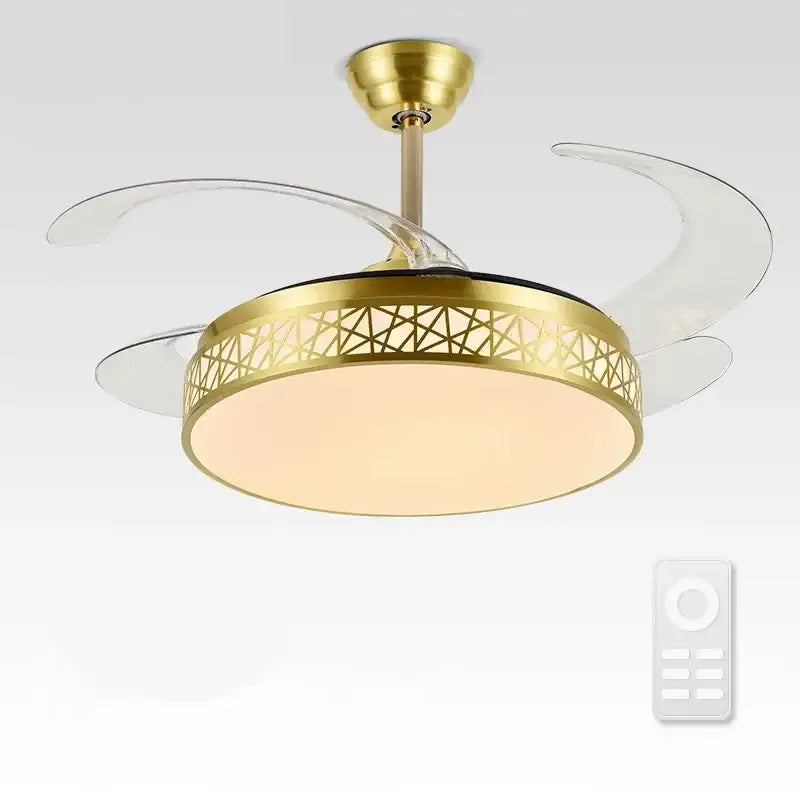 Gold Geometric Ceiling Fan