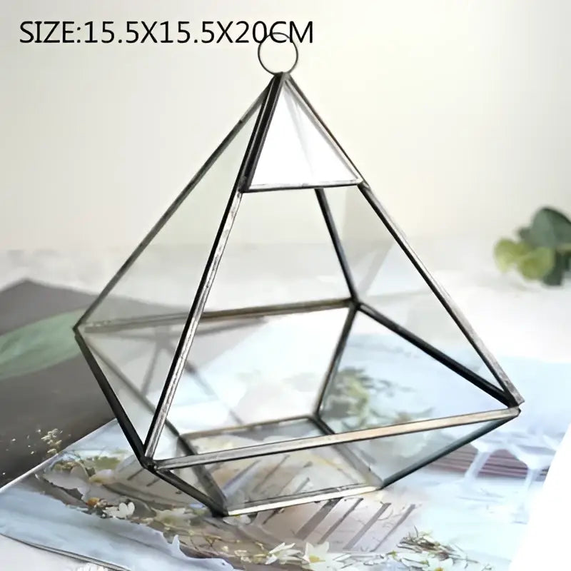Gold Geometric Glass Vase