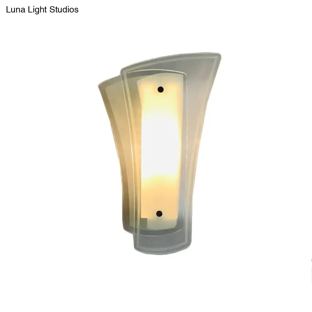 Gold Clear Glass Living Room Sconce