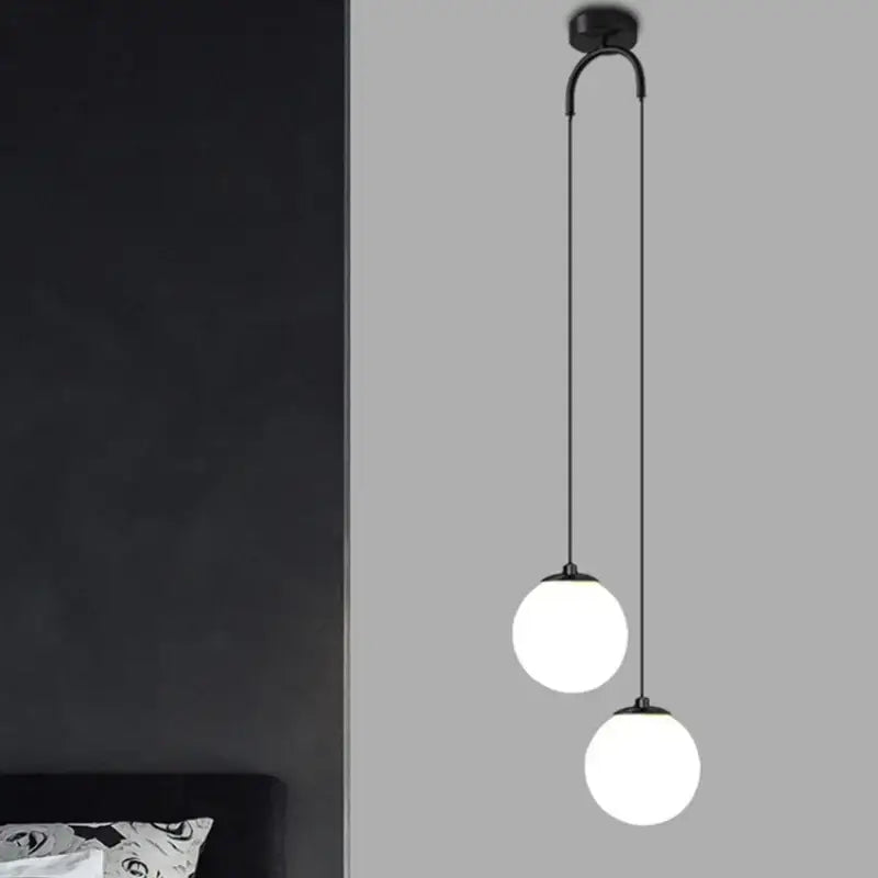 Gold Glass Dual Pendant Light