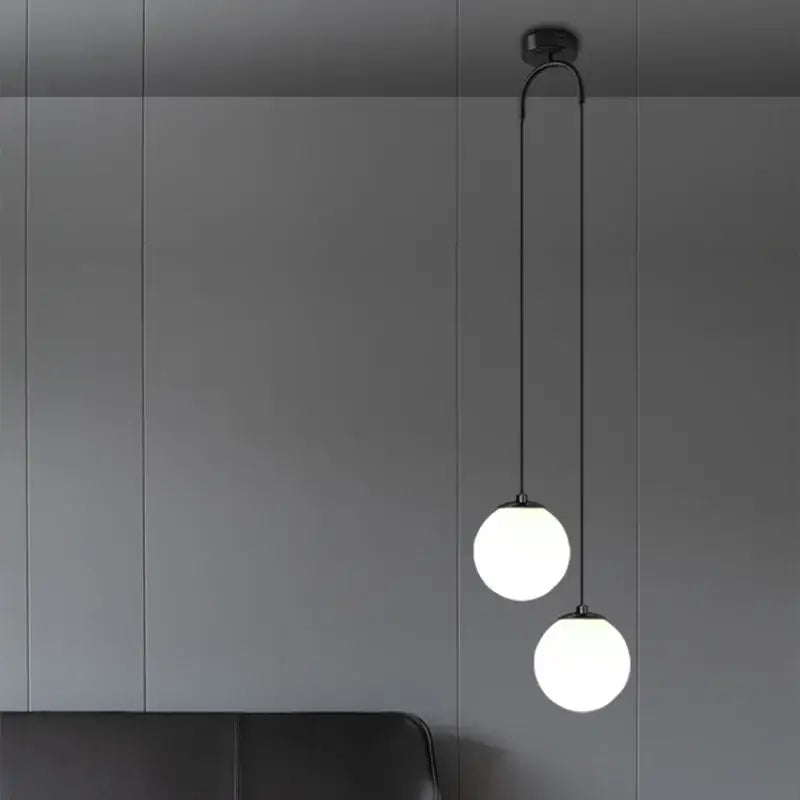 Gold Glass Dual Pendant Light