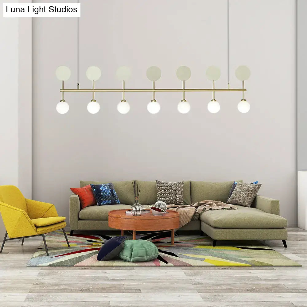 Gold Glass Island Pendant Light