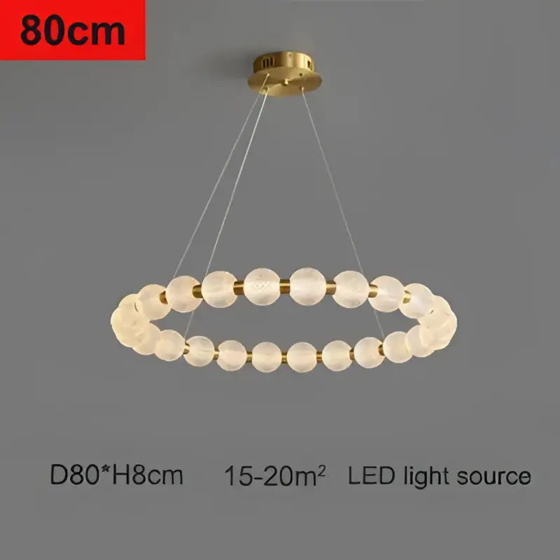Gold Glass LED Ceiling Chandelier Customizable