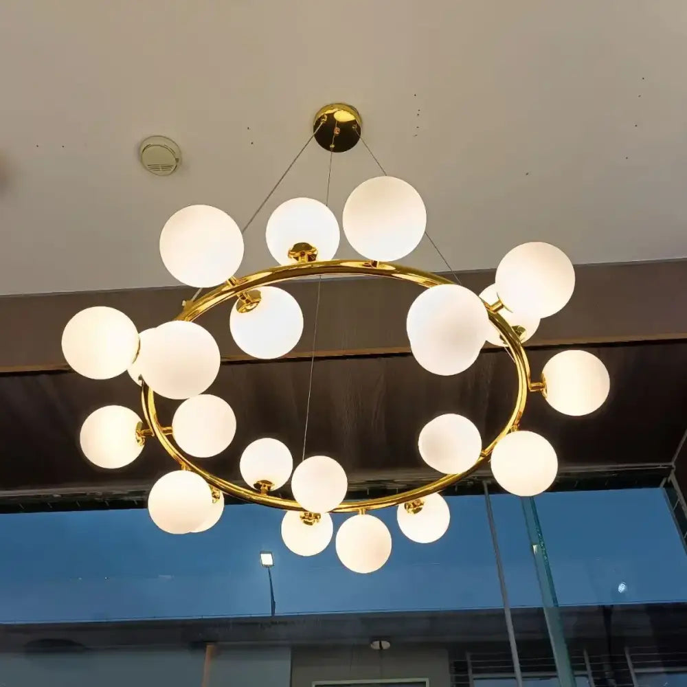 Chrome Glass Pendant Chandelier