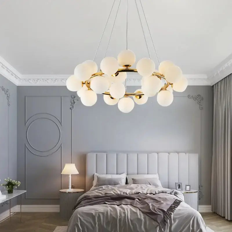 Chrome Glass Pendant Chandelier