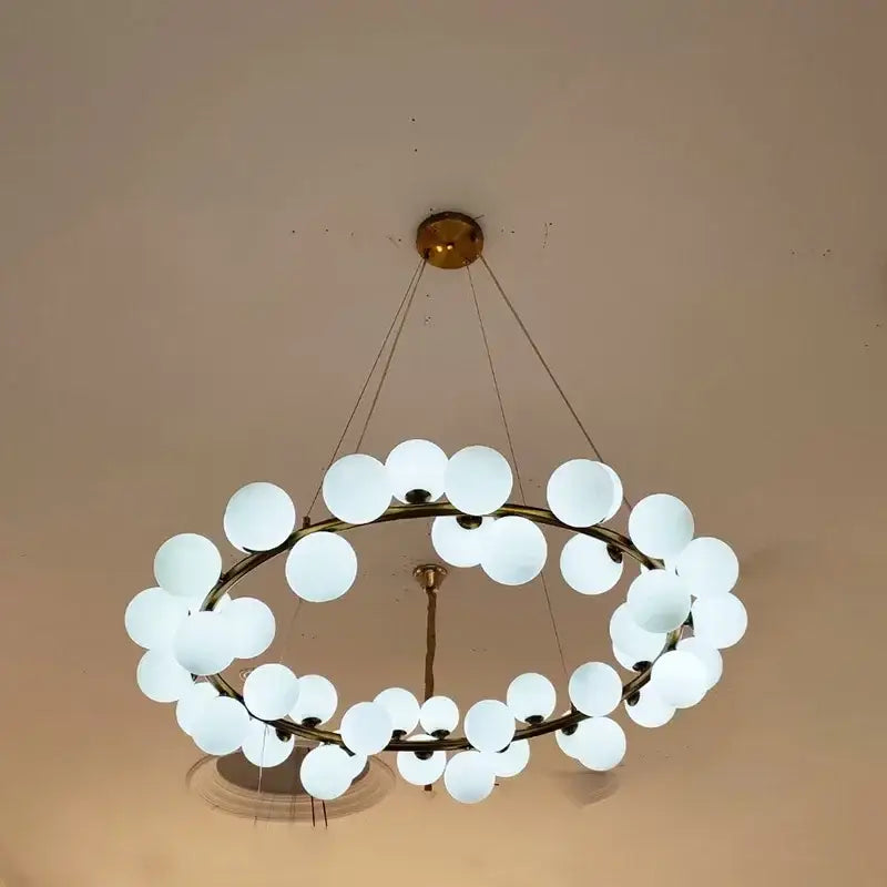 Chrome Glass Pendant Chandelier