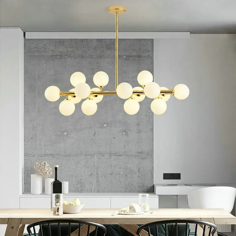 Gold Two-Layer Chandelier For Kitchen Stairs