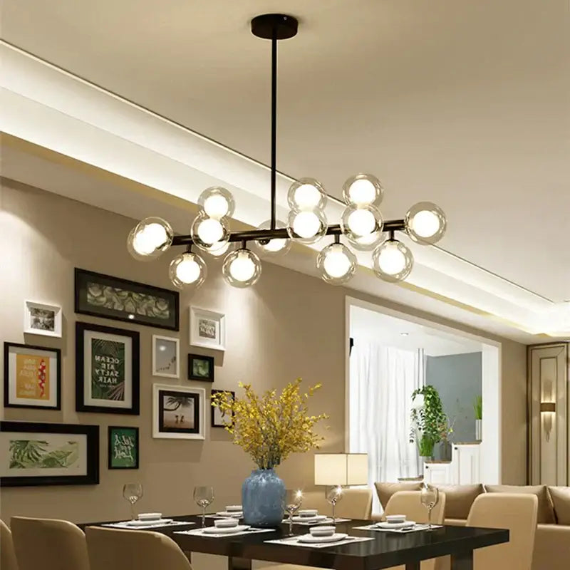 Gold Two-Layer Chandelier For Kitchen Stairs