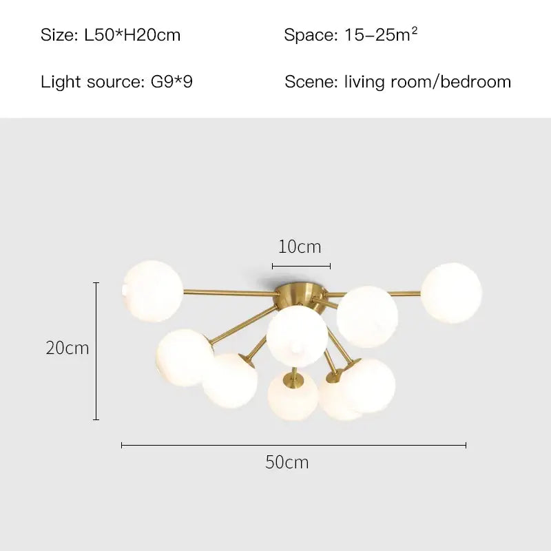 Crystal Glass Ceiling Chandelier