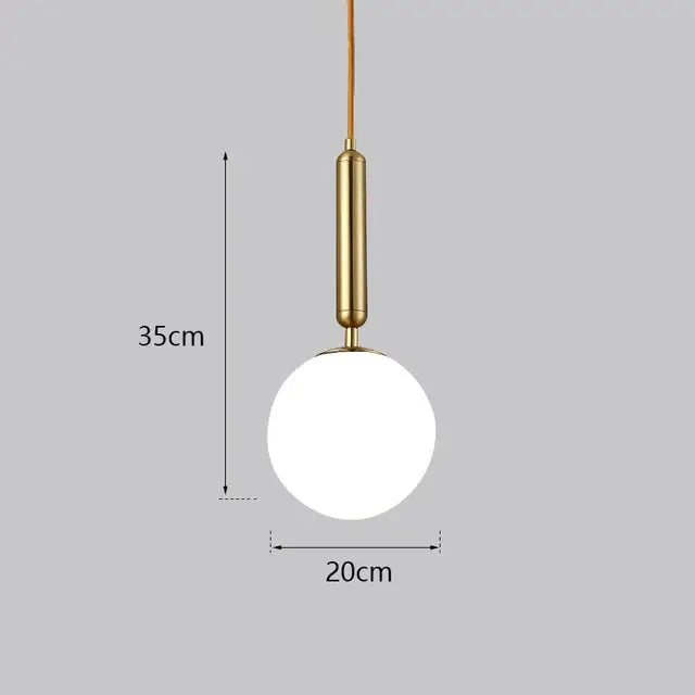 Gold Globe Pendant Lamp