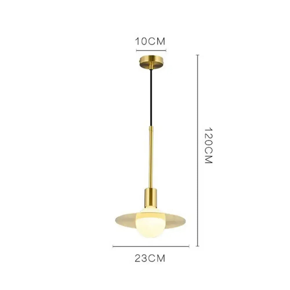Gold Moon Pendant Light with Adjustable Length